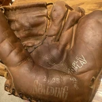 Vtg Spalding Triple Play 1205 Baseball Glove 3 Finger Tm Button. Fixed Price $100.00.