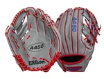 Wilson A450 10.75" Youth Baseball Glove - Gray/red/royal Right Hand Throw. Fixed Price $19.97.