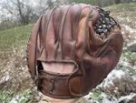 Nokona Leather Catcher Mitt, 31.5 SCM52MODEL, Bb/sb, Late 1940S, Rht, Mint. Fixed Price $125.00.