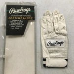 Rawlings Batters Glove Mens Medium Left Hand White Gold Award Baseball. Fixed Price $24.99.