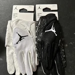 2-2026-NIKE Jordan -vapor Jet Football Gloves 8.0-WHITE/BLACK Widereciver Med. Fixed Price $180.00.
