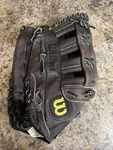 Wilson Staff Series A1853 13" Baseball Glove Dark Brown Leather Lht. Fixed Price $30.00.