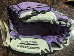 Wilson A0440 CT10 Girl's Baseball Glove Leather Rht 10" Purple /gray Fast Pitch. Fixed Price $60.00.