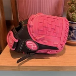 Rawlings 10 Inch Pink Black Synthetic Youth Baseball Softball Glove Basket-web. Fixed Price $15.00.