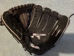 Wilson Black Leather Right Hand Player Baseball Glove 11.5" Euc. Fixed Price $50.00.