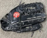 Vtg Rawlings Blk Trap-eze Model LERO1 Pro-tb 12 Baseball Glove Gold Series. Fixed Price $169.99.