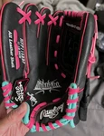 Rawlings Highlight HFP115BBP Fastpitch Gloves Pink 1/2. Fixed Price $45.00.