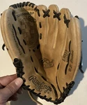 Rawlings LH115 Leather Baseball Glove Right Handed Thrower 1/2. Fixed Price $15.99.