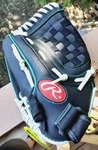 Rawlings New Fastpitch Softball Glove 11.5 In. Leather Hand Throw WFP115MT Rh. Fixed Price $15.34.
