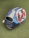 Rawlings REV204-2X Baseball Fielder's Glove, Size 11.5 Gray/red. Fixed Price $250.00.