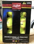 Rawlings Recreational & Practice Softball 11" YWCS11 6 Pack 10U Durability. Fixed Price $24.70.