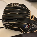 Wilson Baseball Glove Black Genuine Leather A450 Left Hand Throw. Fixed Price $19.50.