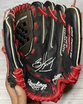 Rawlings Sure Catch Bryce Harper Model Glove Red/black Rht MPL100BH Youth. Fixed Price $28.99.