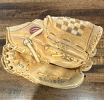 Rawlings PG24 Baseball Glove 10.5IN Brown Leather Basket-web Left Hand Throw. Fixed Price $30.00.