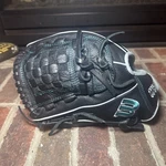 Wilson A500 Left Handed Throw 12 Baseball Glove Black & Teal Positions. Fixed Price $54.99.