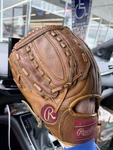 Rawlings GJ10 Leather Baseball Glove Deep Well Pocket Brown/red Left Hand Throw. Fixed Price $19.33.