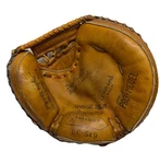 Vtg Twi-craft Pro-model Baseball Catchers Mitt Glove Deep Pocket Cowhide GC-549. Fixed Price $28.00.