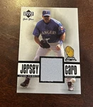 2001 Upper Deck Decade Gold Glove Game Used Jersey Rafael Palmeiro Rangers Gu. Fixed Price $5.00.