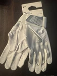 Nike Alpha Elite White Platinum Silver Baseball Batting Gloves (FB2310-123) Xl. Fixed Price $42.99.