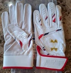 Ua Under Mlb Team Epic Adult Xl Baseball Batting Gloves, July 4TH, 1353845-102. Fixed Price $39.99.