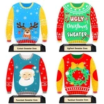 Soaoo 4 Pcs Ugly Christmas Sweater Trophy 5.31" Acrylic Par.... Fixed Price $52.23.