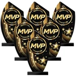 Pcs Mvp Trophy 7.68 In Acrylic Most Valuable Player Award Plaque Gol.... Fixed Price $66.01.