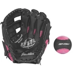 Nwt Franklin 9.5" Tee Ball Glove And Black Pink Rht. Fixed Price $18.77.