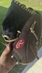 Rawlings 12.5" Baseball Softball Leather Glove Brown Black Left Hand Throw. Fixed Price $20.00.