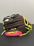 Rawlings Girls Left Hand Softball Glove WPL95DSP Black Pink Yellow Youth 9.5". Fixed Price $19.99.