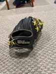 Wilson A2000 1788 Pro Stock Leather Baseball Glove Size 11.25 Black/tan. Fixed Price $100.00.
