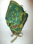 Rawlings Green W/yellow Rht RGB74 Baseball Mitt Glove 525K Well Worn Painted?. Fixed Price $16.95.