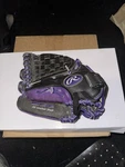 Rawlings Highlight Series Baseball Glove 11.5 HFP150BP Black Purple Leather Lht. Fixed Price $18.99.