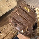 Wilson A800 Leather Baseball Glove Brown Left-hand Throw Laced Web. Fixed Price $25.99.