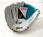 Wilson A500 Siren 12.5 Fastpitch Softball Glove Teal White Leather Lht. Fixed Price $54.00.