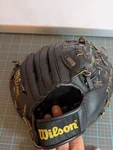 Wilson A2480 Ball Glove 9 1/2" Mini-pro Split Left Hand Thrower Leather Black. Fixed Price $22.00.