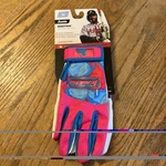 Franklin Digitek Batting Gloves Youth Medium New Pink White Leather Heel Patch. Fixed Price $14.99.