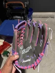 Franklin Mesh Tek Baseball Softball Glove Gray Pink Purple Synthetic 5 Finger. Fixed Price $19.00.