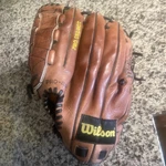 Wilson Pro Select A1744 S4 Dual Hinge 13" Lht Genuine Leather Baseball Glove. Fixed Price $16.00.