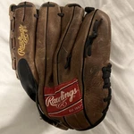 Vintage Rawlings RID12F Basket Web Baseball Glove Brown Lht. Fixed Price $19.99.