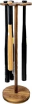 Brown Wood Baseball Bat Holder Display Rack- Field Sport Equipment Storage Stand. Fixed Price $62.99.