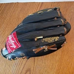 Rawlings GSO125BT 12.5" Baseball Mitt Glove Lht Leather Fastback Model Black Euc. Fixed Price $28.97.