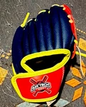 Franklin Air Tech 8.5" Left Hand Throw Glove Baseball Red/blue/yellow. Fixed Price $15.47.