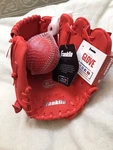 Franklin 22734-9 Red Youth Baseball T-ball Glove Right Hand Throw. Fixed Price $25.00.