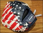 Franklin Baseball Glove American Flag Design Left Hand 9.5" Child Size Youth Mlb. Fixed Price $29.99.