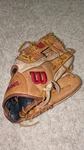 Wilson A2000 1786 11.5 Tan Brown Leather Baseball Glove Adjustable Wrist Strap. Fixed Price $150.00.