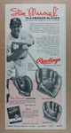 1957 Rawlings Stan Musial TM65 Pmm Pml Gloves Vintage Print Ad. Fixed Price $9.99.