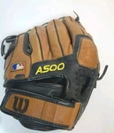 Wilson A500 10.5" Youth Baseball Glove Rht Brown Black A0500 Ecco Leather. Fixed Price $26.99.