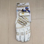 Franklin Powerstrap Gold Baseball Batting Gloves White Adult Sz Large. Fixed Price $45.00.