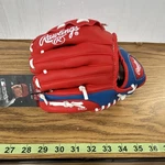 Rawlings Mlb Players Series Lightweight Baseball Glove Red Blue Ages 3-5. Fixed Price $25.00.