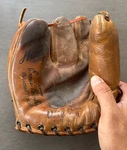Vintage Ernie Banks Wilson A2127 Ballhawk Glove. Fixed Price $50.00.